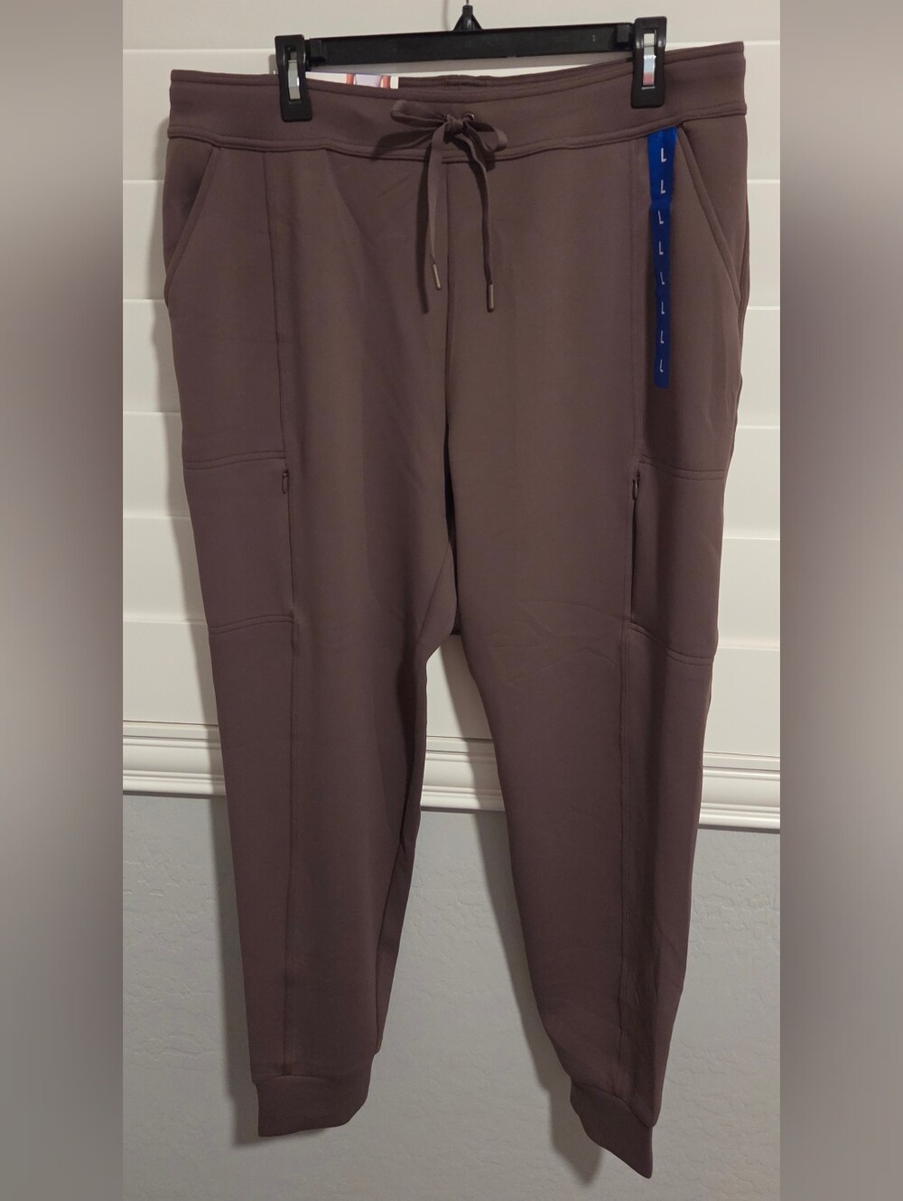 Women's Taupe Drawstring Jogger Pants